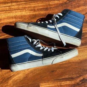 Blue Sk8 Hi vans